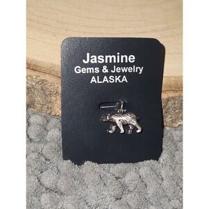 Vintage‎ Juan Pedro Garcia Navajo Sterling Silver Bear Charm Pendant From Alaska